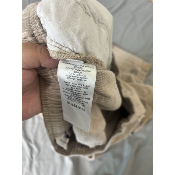 Urban Outfitters Corduroy Smiley Face Baggy Pull on Pants Unisex Small Beige - Picture 10 of 10